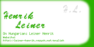 henrik leiner business card